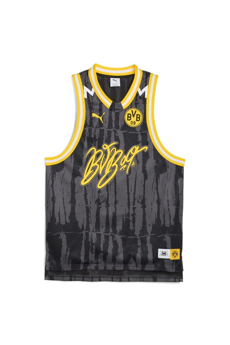 Men's Puma Black Borussia Dortmund 2025 FIFA Club World Cup dryCELL Basketball Jersey, Alternate, color, Black