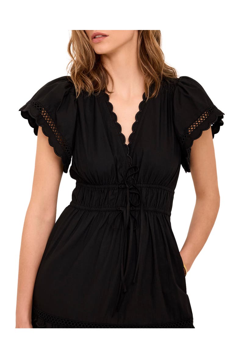 Cotton Ruffle Maxi Dress, Alternate, color, Black