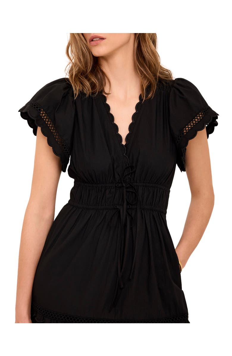 MINT VELVET Cotton Ruffle Maxi Dress, Alternate, color, Black