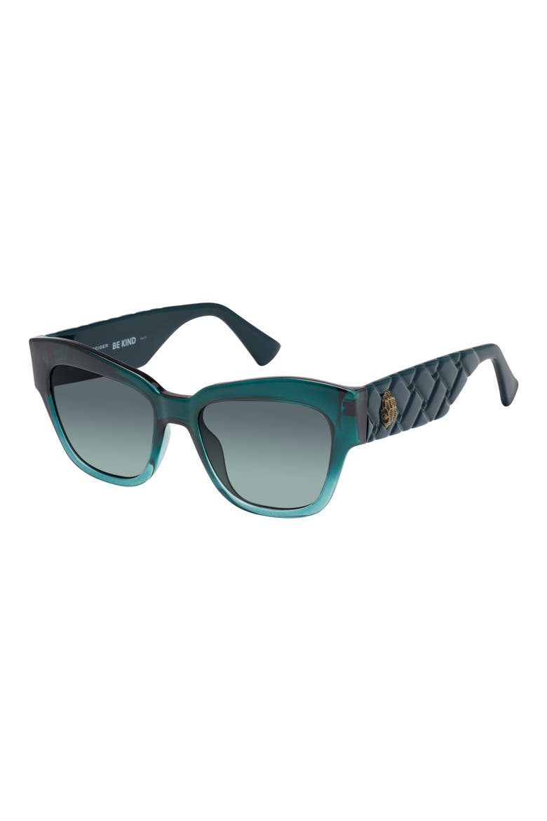 53mm Cat Eye Sunglasses, Alternate, color, GREEN/ GREEN GRADIENT