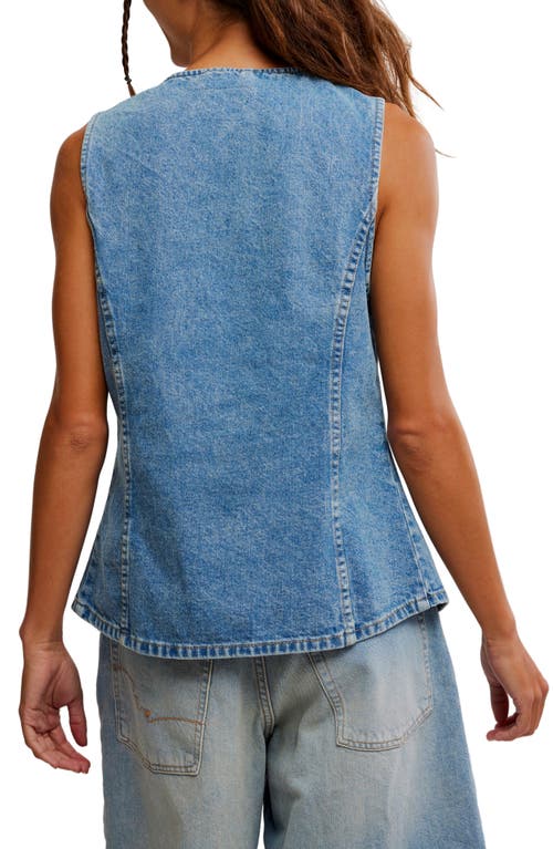 Shop Free People Aimee Denim Vest In Indigo