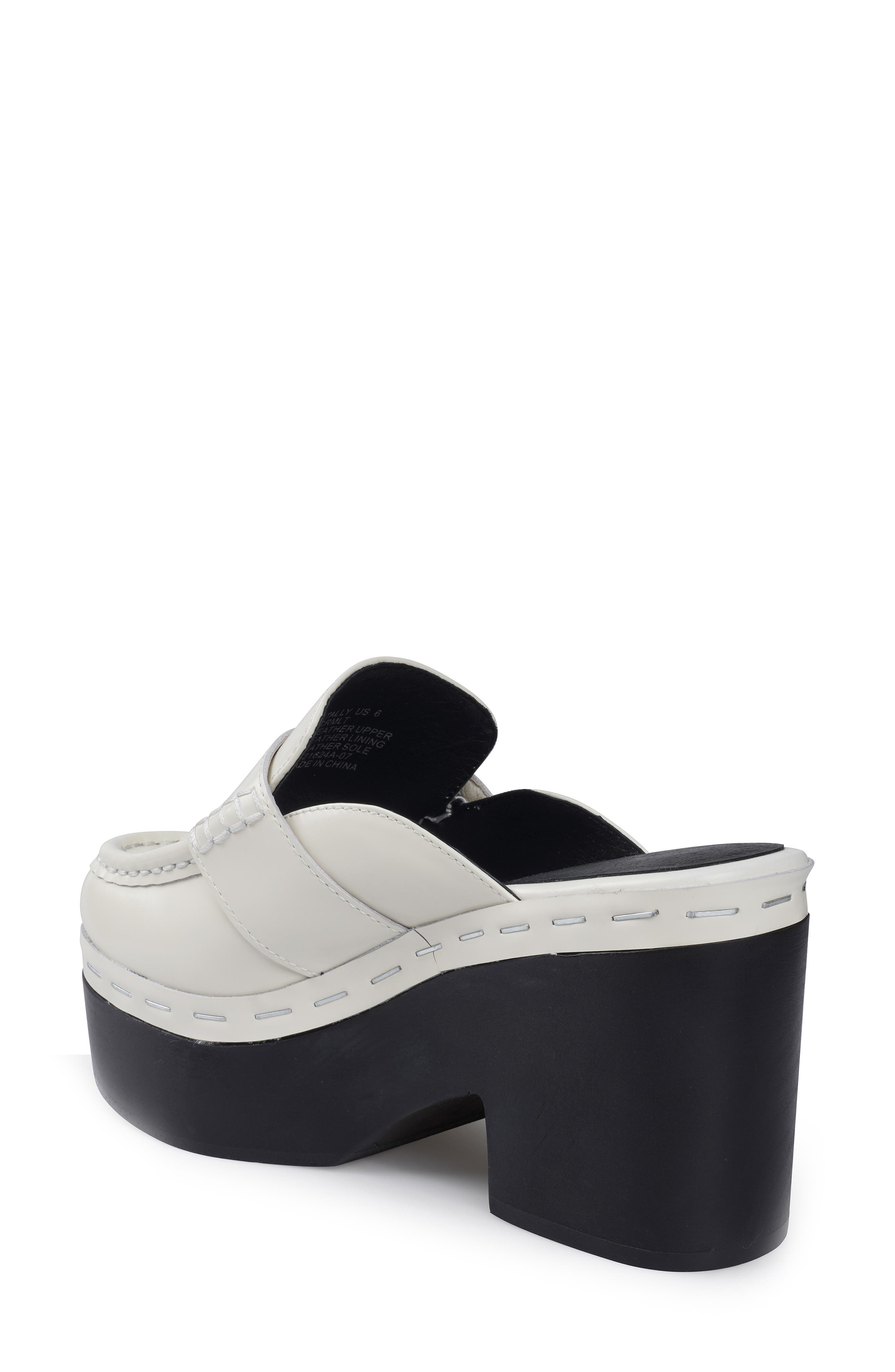 Tally Platform Mule, Alternate, color, CREAM LEATHER