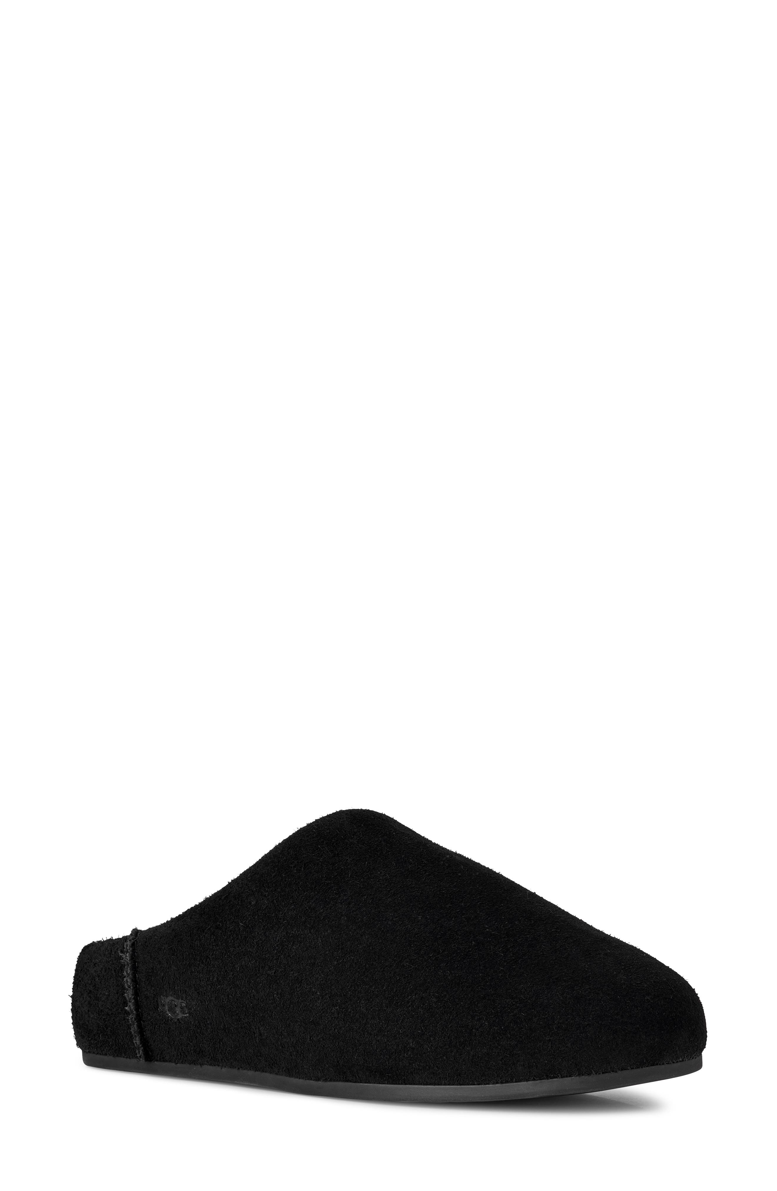 UGG<sup>®</sup> Elea Waterproof Suede Slipper, Main, color, Black