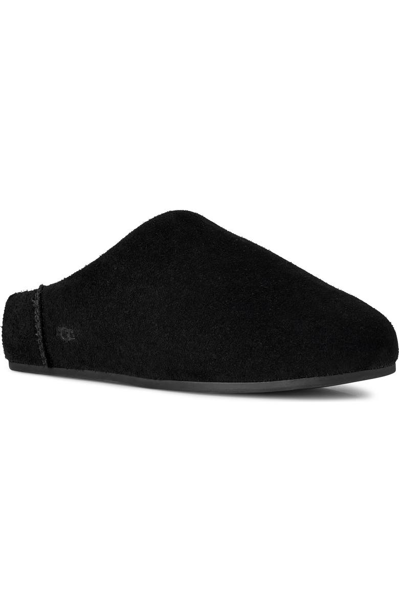 UGG<sup>®</sup> Elea Waterproof Suede Slipper, Main, color, Black