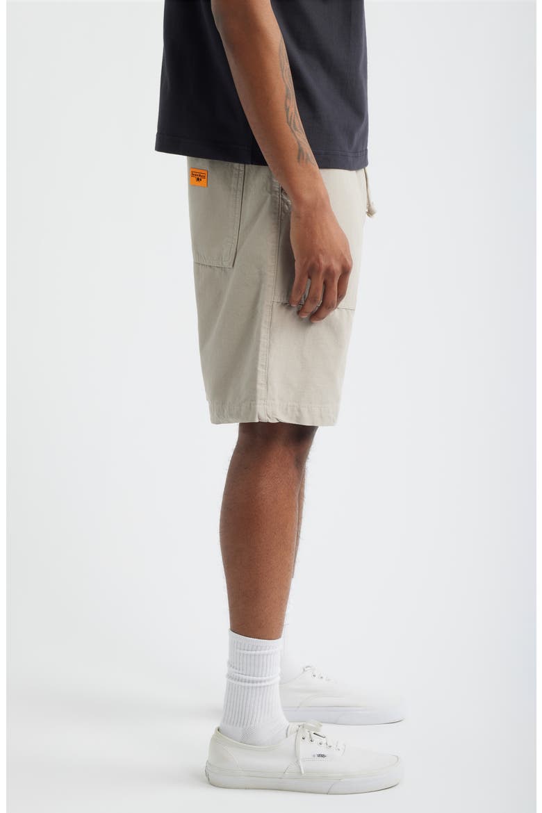 Classic Cotton Poplin Drawstring Chef Shorts, Alternate, color, STONE