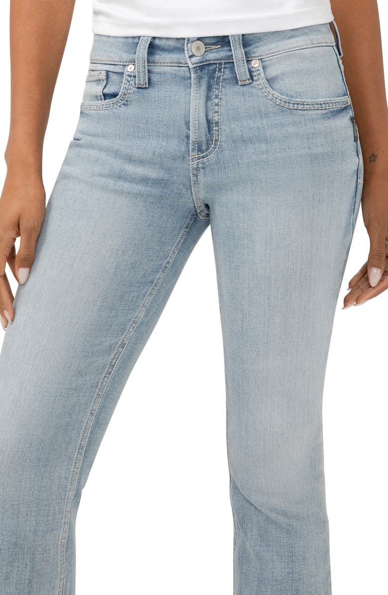 Silver Jeans Co. Suki Curvy Mid Rise Slim Bootcut Jeans, Alternate, color, Blue Grass