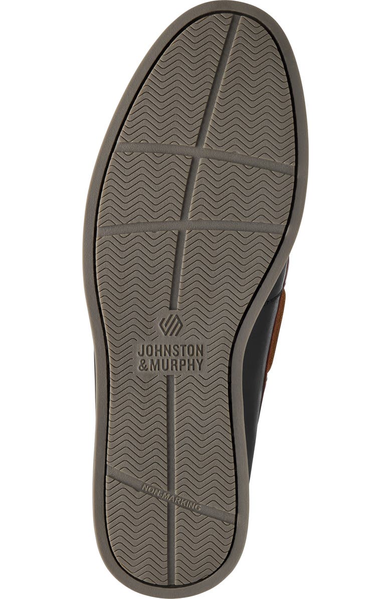 Johnston & Murphy Monaco Boat Shoe, Alternate, color, Black/ Brown Sheepskin