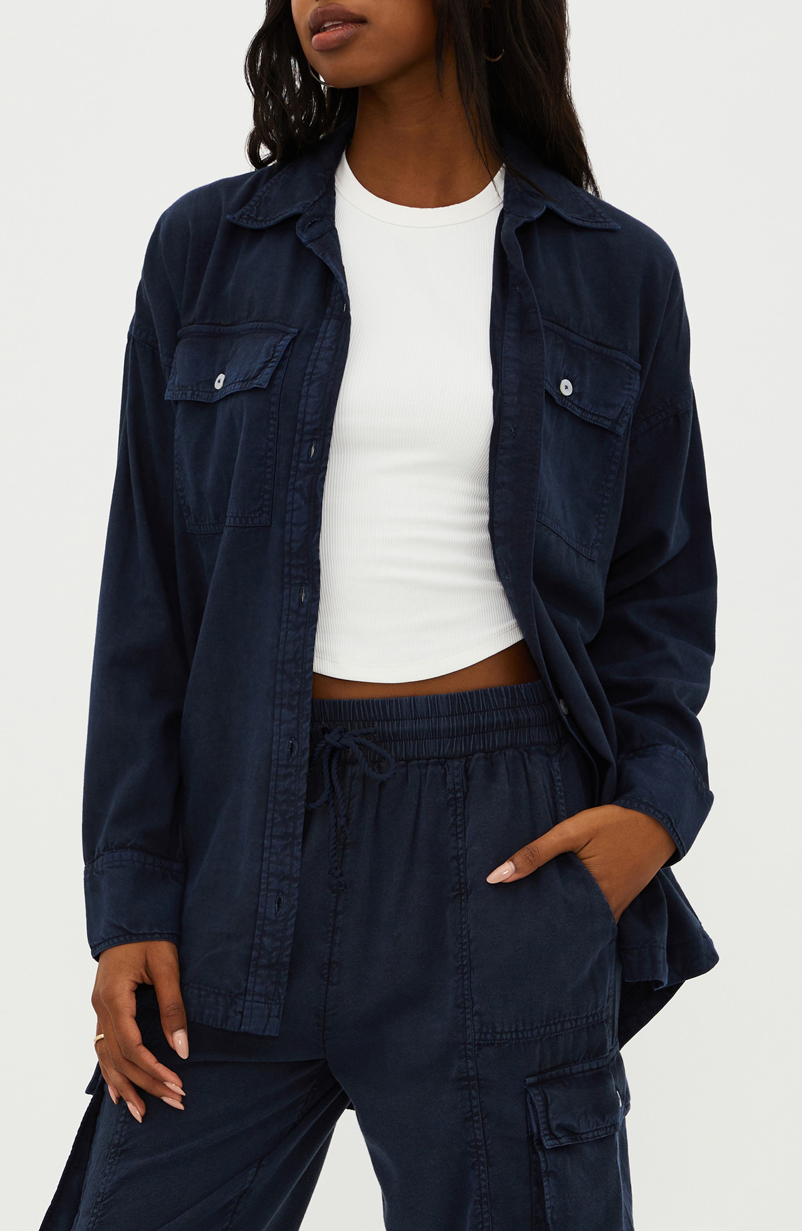 Coramine Cotton Blend Button-Up Shirt