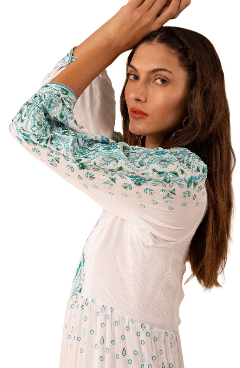 Hale Bob Emery Embroidered Maxi Dress, Alternate, color, 