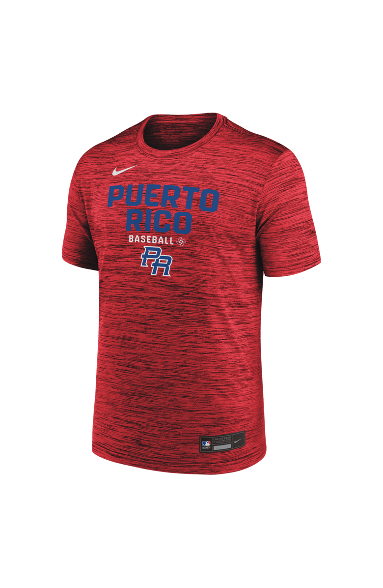 Nike Men's Nike  Red Puerto Rico Baseball 2026 World Baseball Classic Velocity Dri-FIT T-Shirt, Alternate, color, Red