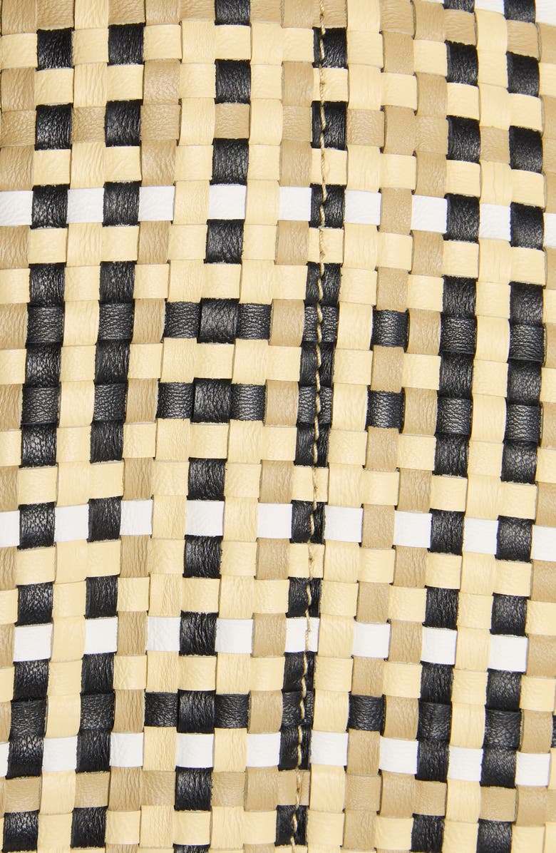 Bottega Veneta Mini Intrecciato Belted Leather Coat, Alternate, color, 