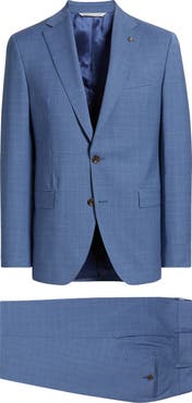 Jack Victor Esprit Light Blue Screen Weave Super 100s Wool Suit