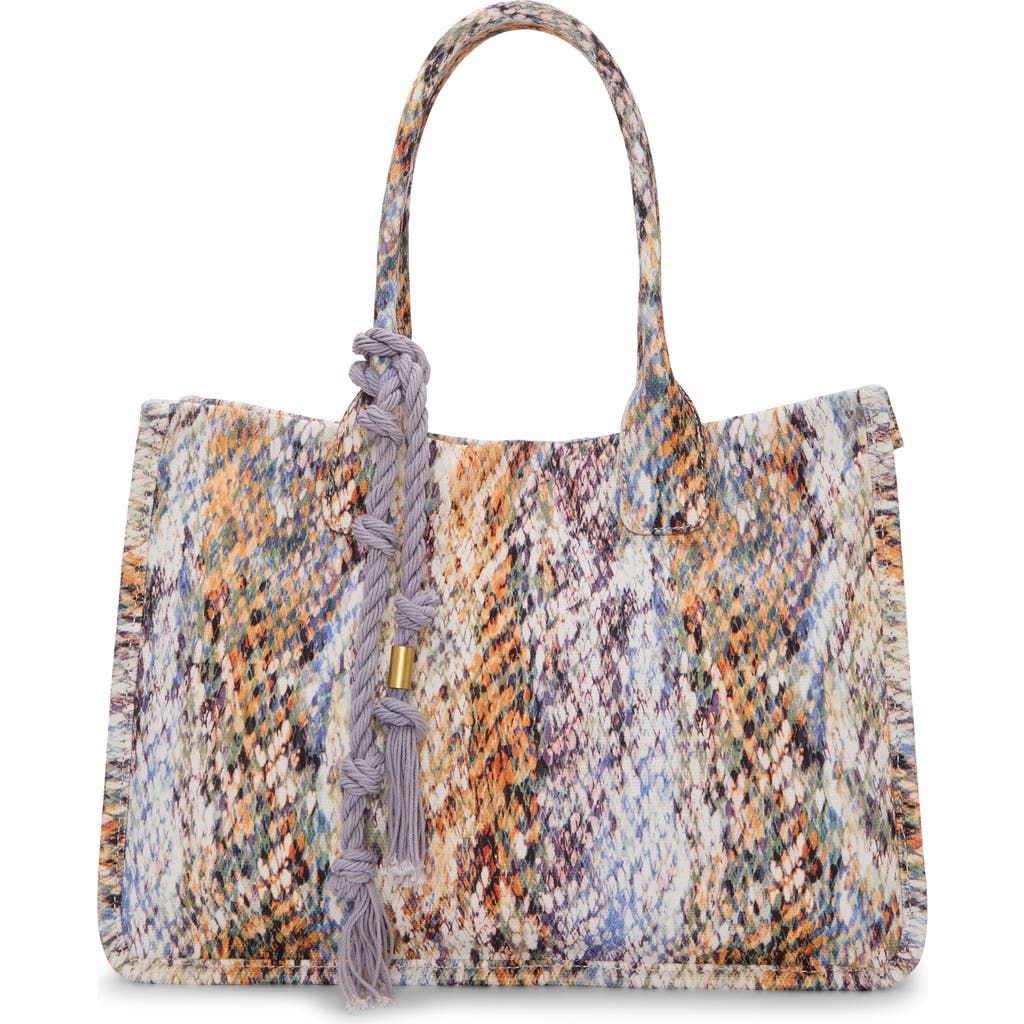 Vince Camuto Orla Canvas Tote In Brown