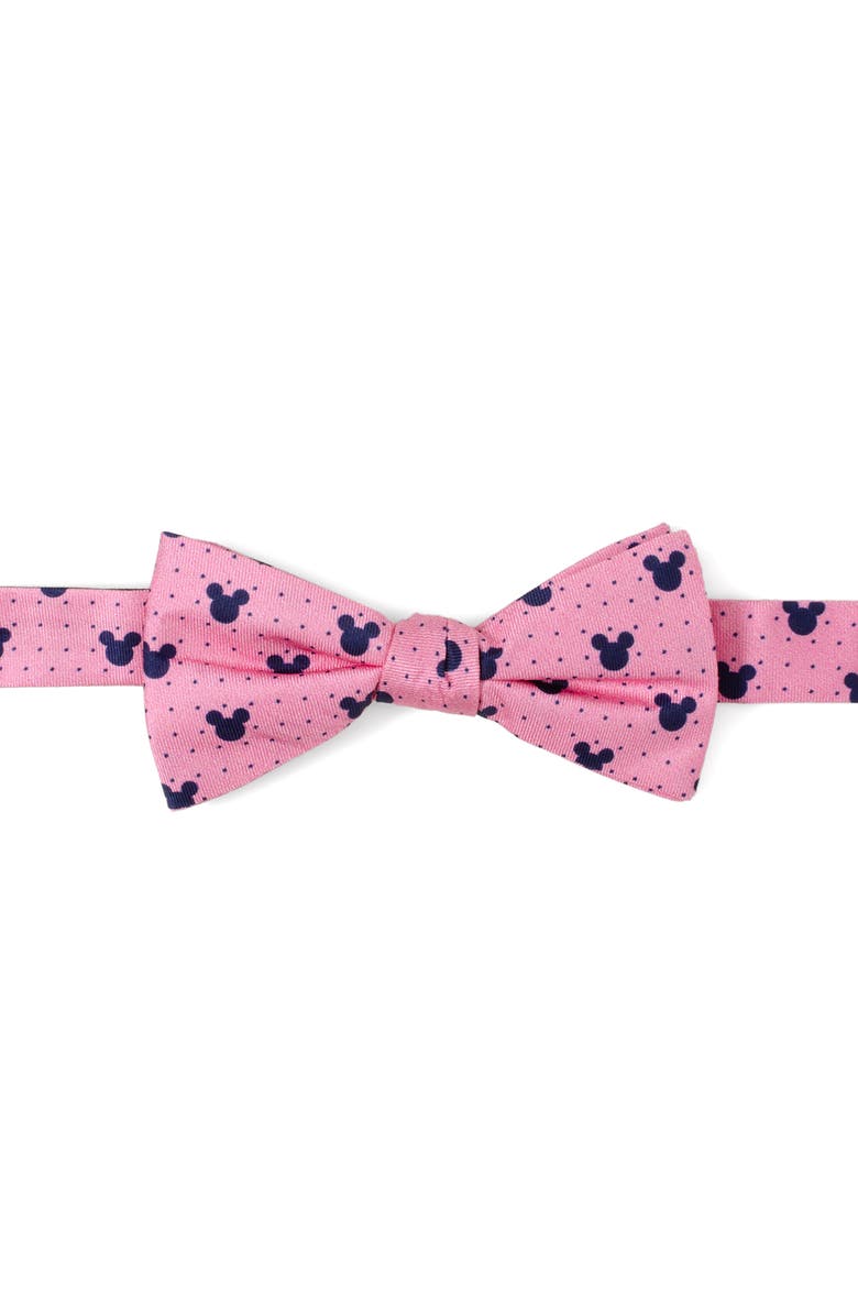 Cufflinks, Inc. Mickey Mouse Polka Dot Silk Bow Tie, Alternate, color, Pink