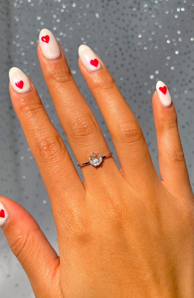 Girls Crew Star Wars<sup
™</sup
 Rebel Alliance Insignia Cubic Zirconia Ring, Alternate, color, Silver