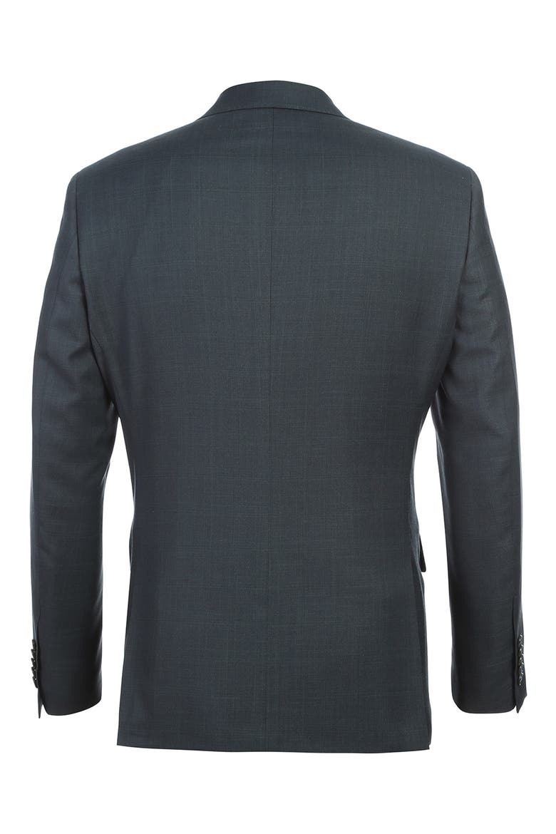 Two-Button Flat Front Suit, Alternate, color, GREEN