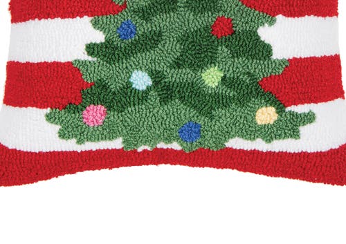 C & F Home C&f Home Colorful Tree Hooked Christmas Throw Pillow, 16" X 16" In Multi