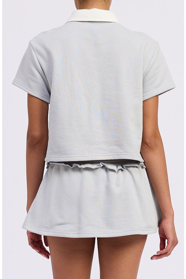 Rosalie Polo Shirt, Alternate, color, LIGHT BLUE WHITE