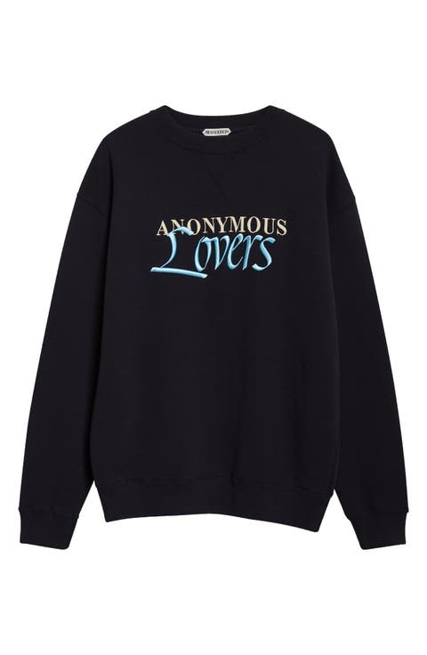 Anonymous Lovers Embroidered Jersey Sweatshirt