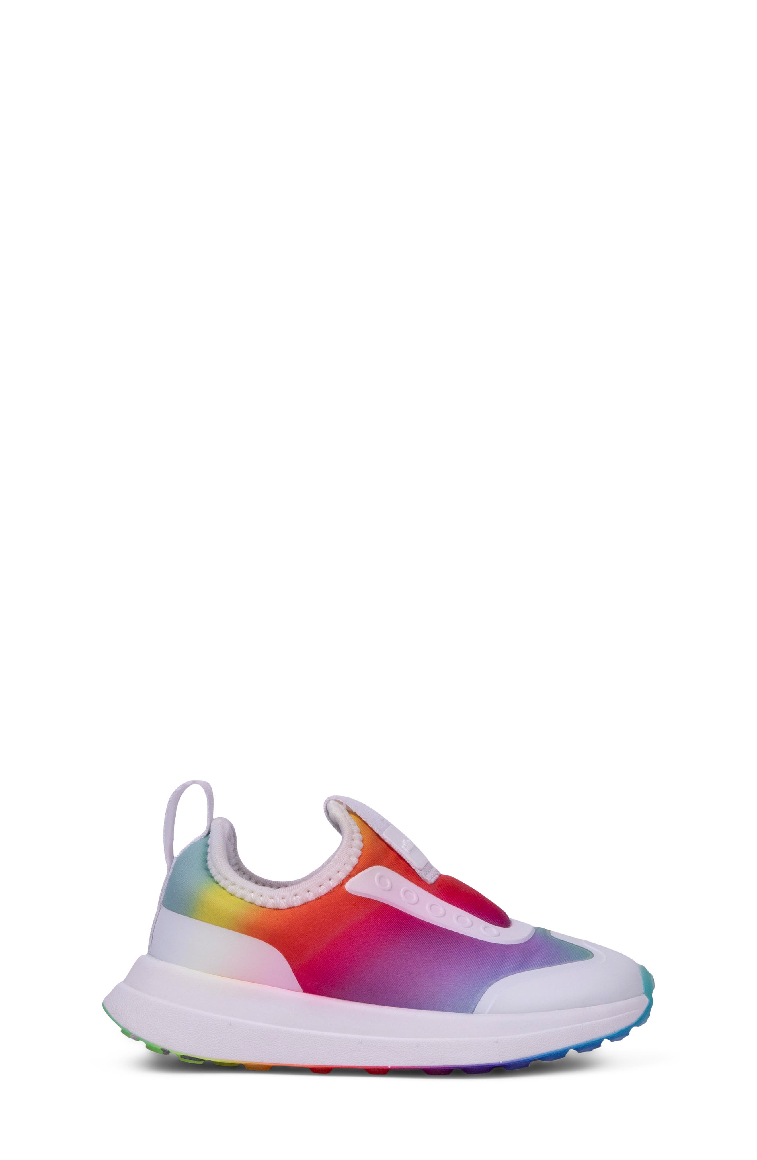 Robbie Dash Slip-On Sneaker, Alternate, color, SHLWHT/ SHLWHT/ RAINBOW