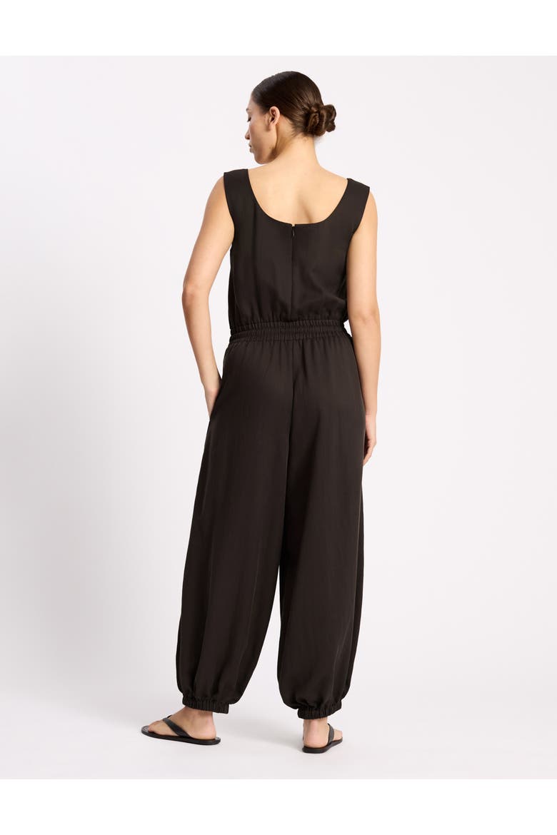 Tencel Balloon Leg Jumpsuit, Alternate, color, Chocolate