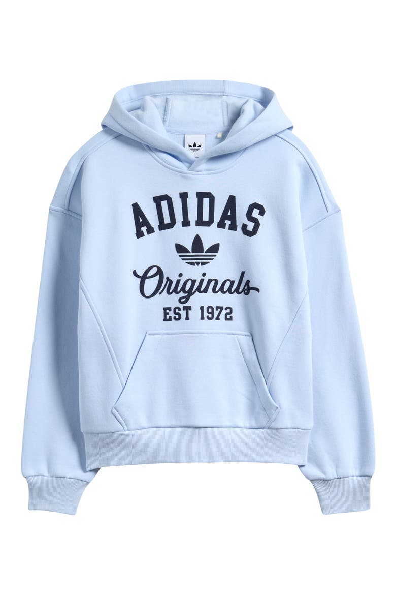 Kids' Varsity Cotton Blend Fleece Hoodie, Main, color, LT BLUE