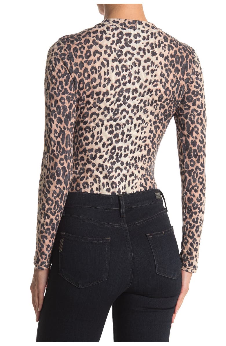 Abound Mock Neck Ribbed Bodysuit, Alternate, color,