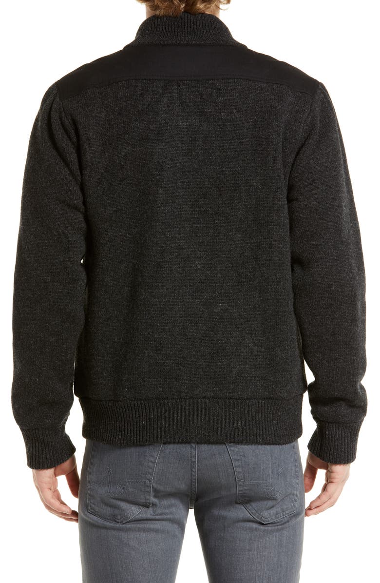 Schott NYC Fleece Lined Wool Blend Knit Jacket, Alternate, color,