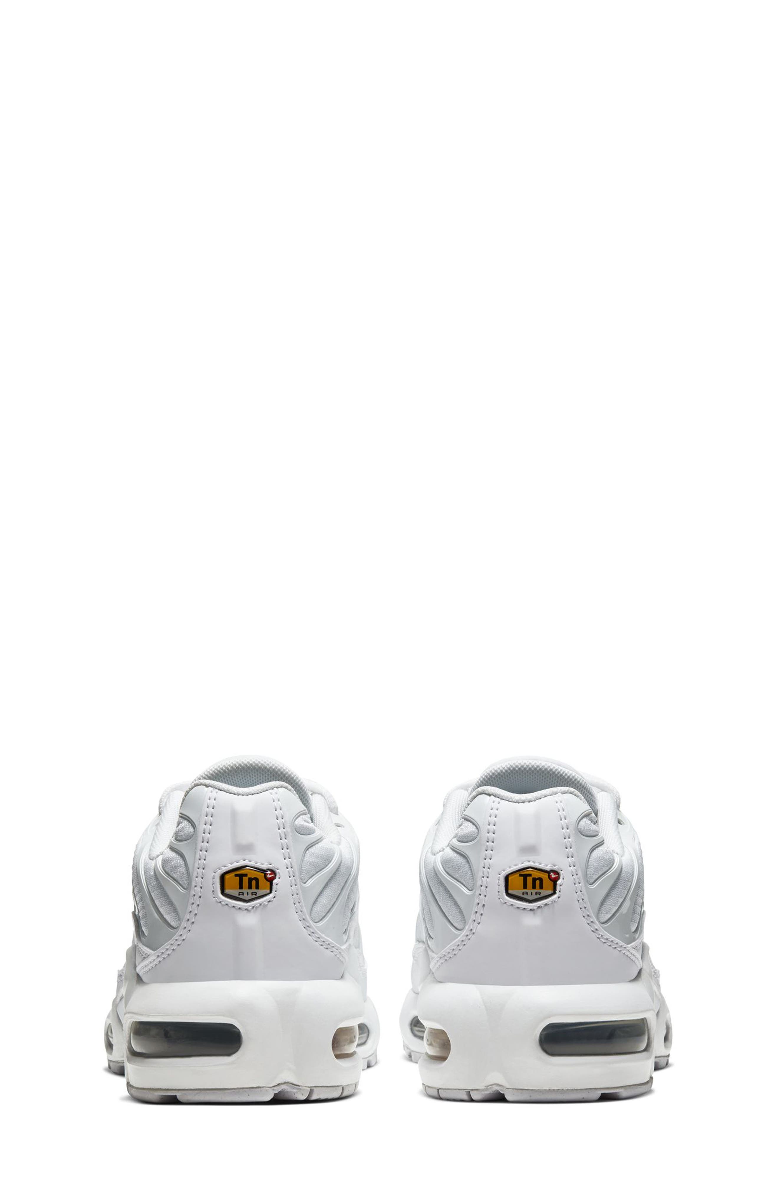 Nike Kids' Air Max Plus GS Sneaker, Alternate, color, White/ White/ Silver