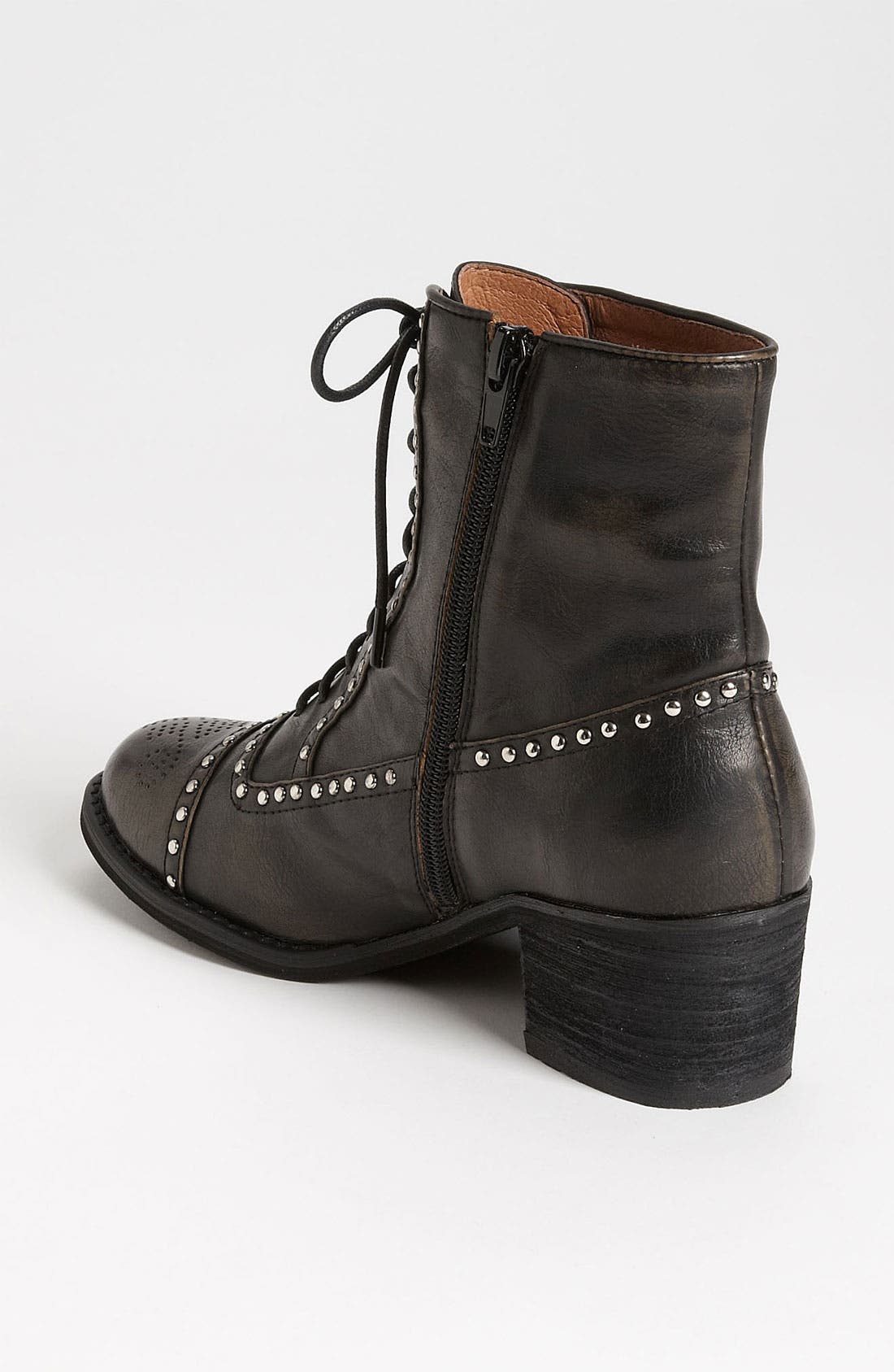 'Mattie' Boot, Alternate, color, BLACK/ SILVER