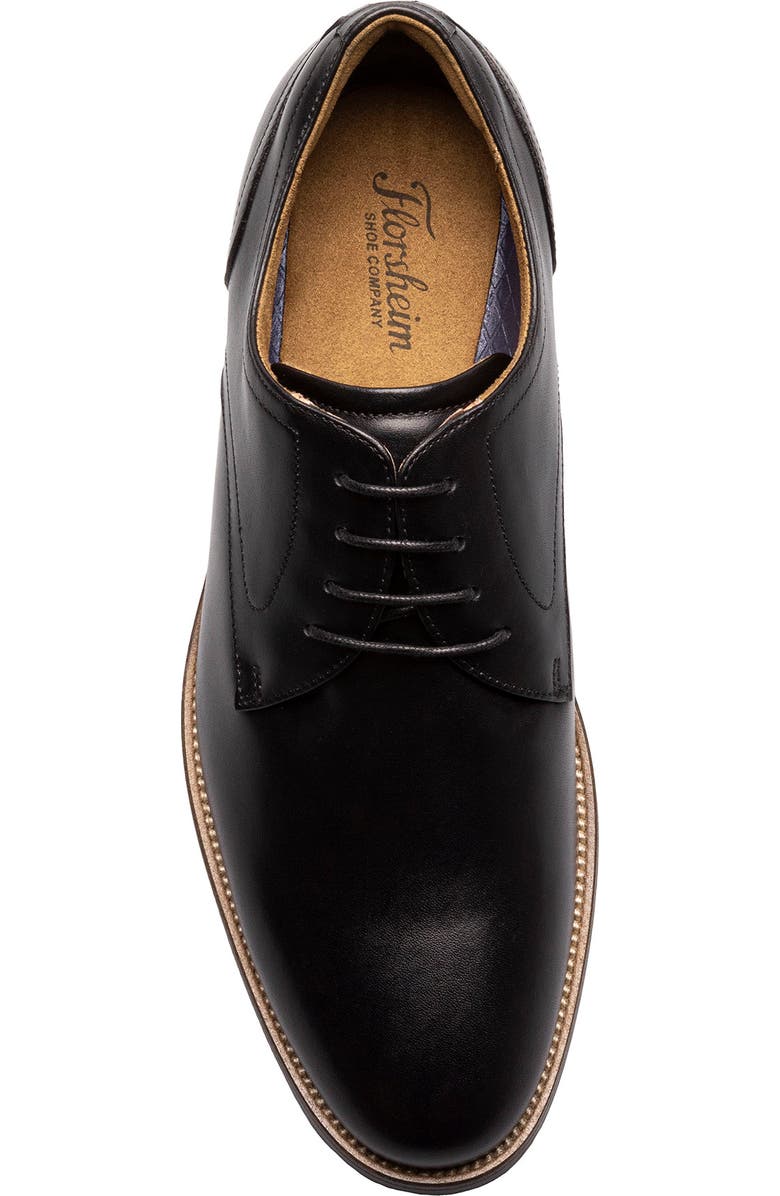 Florsheim Ruvo Plain Toe Leather Derby, Alternate, color, Black