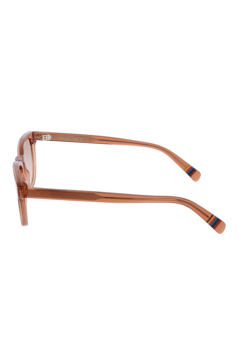 52mm Oval Sunglasses, Alternate, color, TRANSPARENT CARAMEL