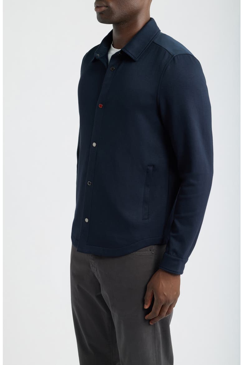 Soft Touch Knit Shirt Jacket, Alternate, color, NAVY
