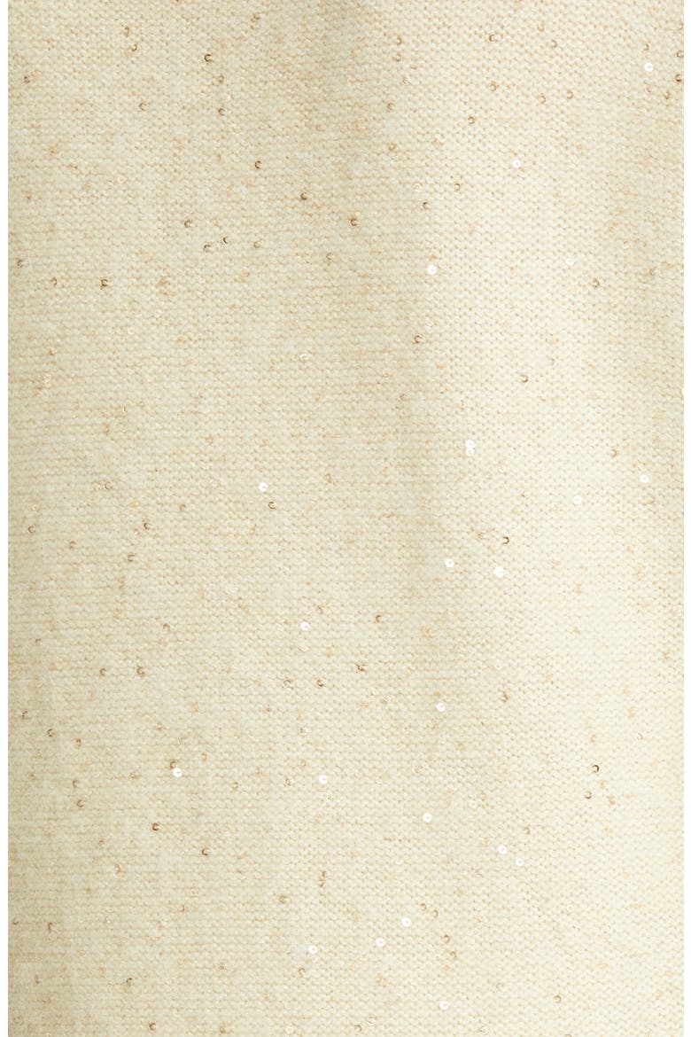 Sequin Turtleneck Sweater, Alternate, color, VANILLA