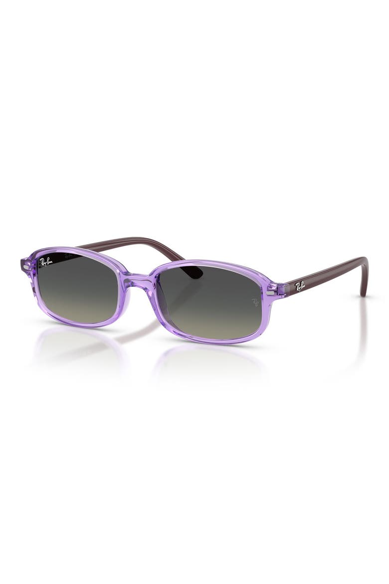 Kids' 49mm Irregular Sunglasses, Alternate, color, TRANSPARENT VIOLET / GREY