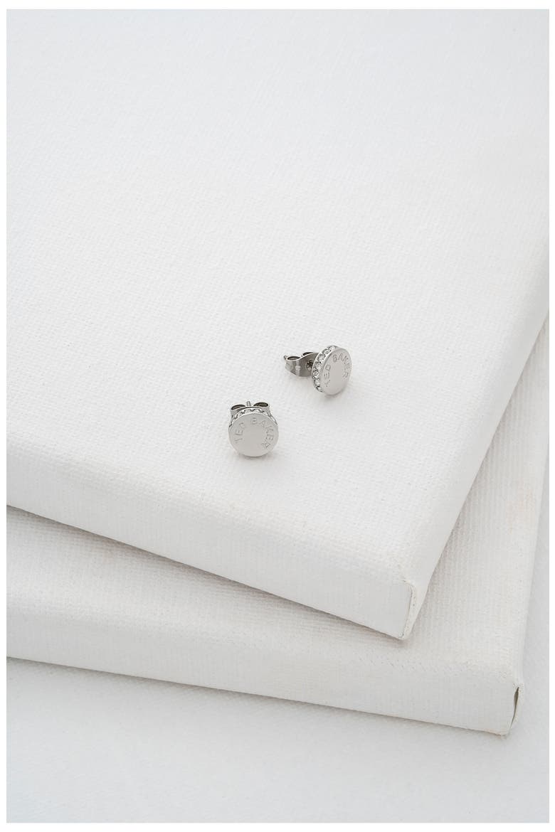 Seesay Sparkle Dot Stud Earrings, Alternate, color, SILVER TONE CLEAR CRYSTAL