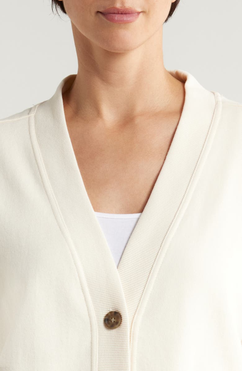 Marine Layer Cloud Nine Cotton Blend Fleece Cardigan, Alternate, color,