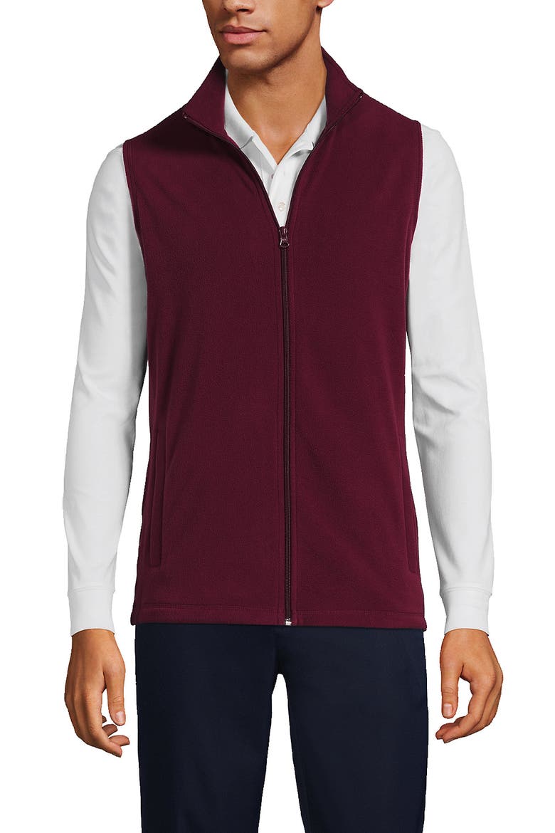 Lightweight Fleece Vest, Main, color, Burgundy
