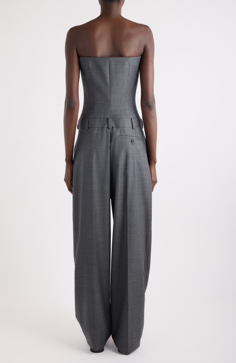 Givenchy Tailored Wool Bustier Jumpsuit, Alternate, color, 067-Grey Mix