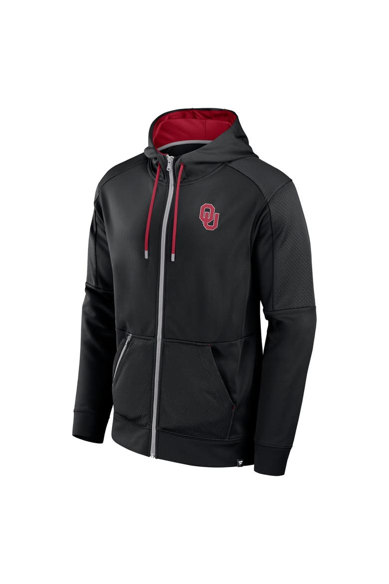 Men's Fanatics Black Oklahoma Sooners Defender Full-Zip Hoodie, Alternate, color, Black