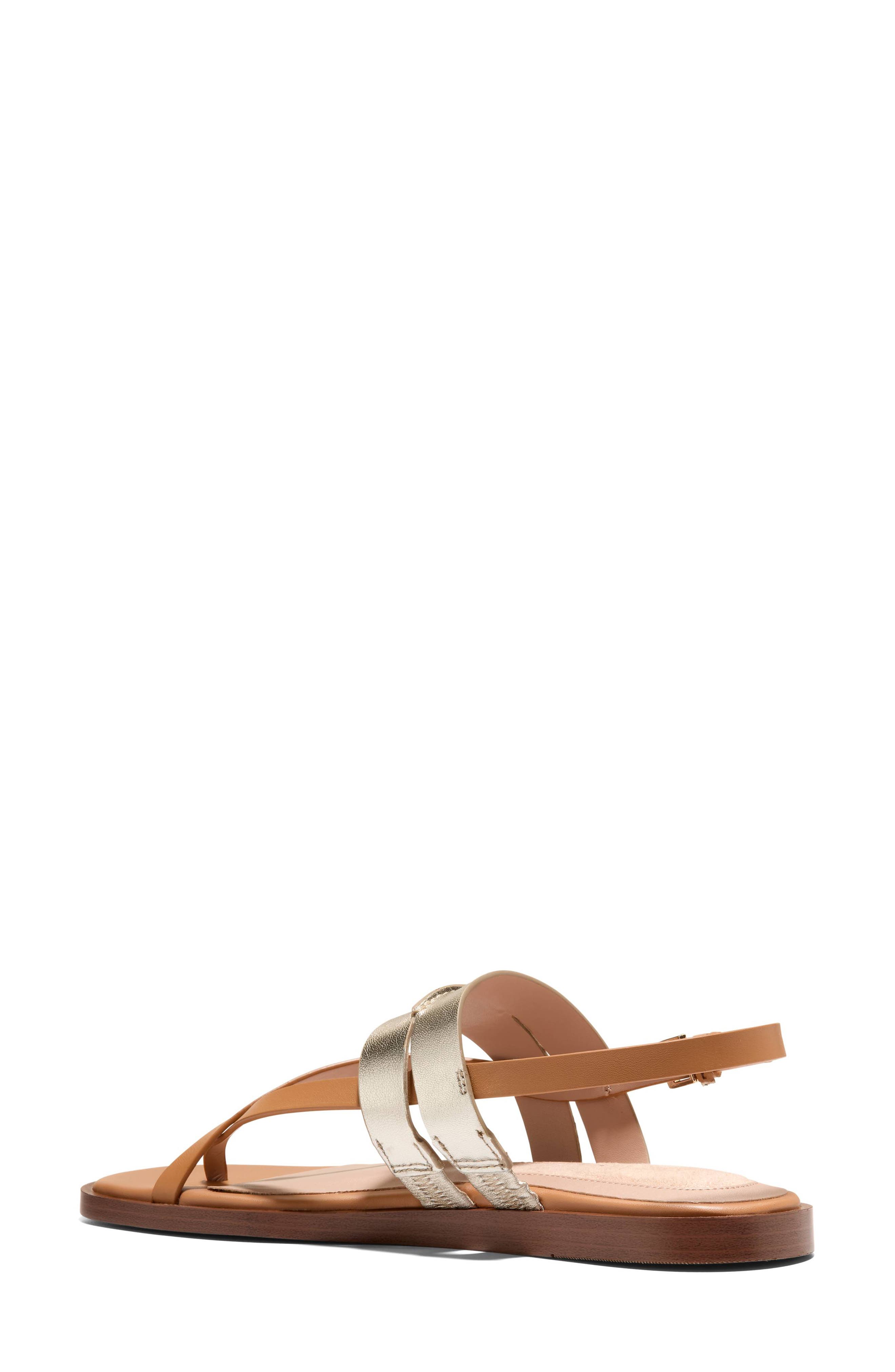 Estella Slingback Leather Sandal, Alternate, color, SOFT GOLD LEATHER / BISCUIT