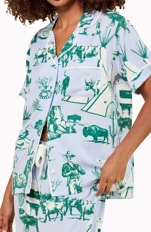 Katie Kime Marfa Toile Pants Set In Blue