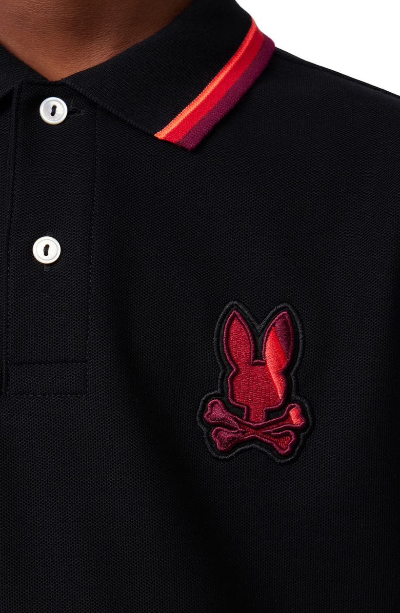 Psycho Bunny Kids' Apple Valley Tipped Piqué Polo, Alternate, color, 