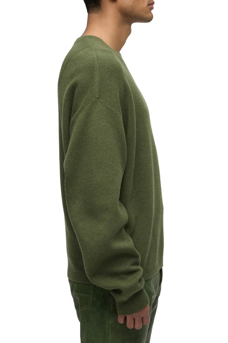 Cotton & Cashmere Crewneck Sweater, Alternate, color, RICH PINE