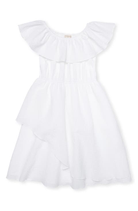 Kids' Crinkle Crepe Flutter Dress (Toddler, Little Kid & Big Kid)