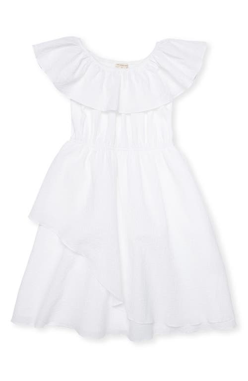 The Sunday Collective Kids' Crinkle Crepe Flutter Dress in White  product