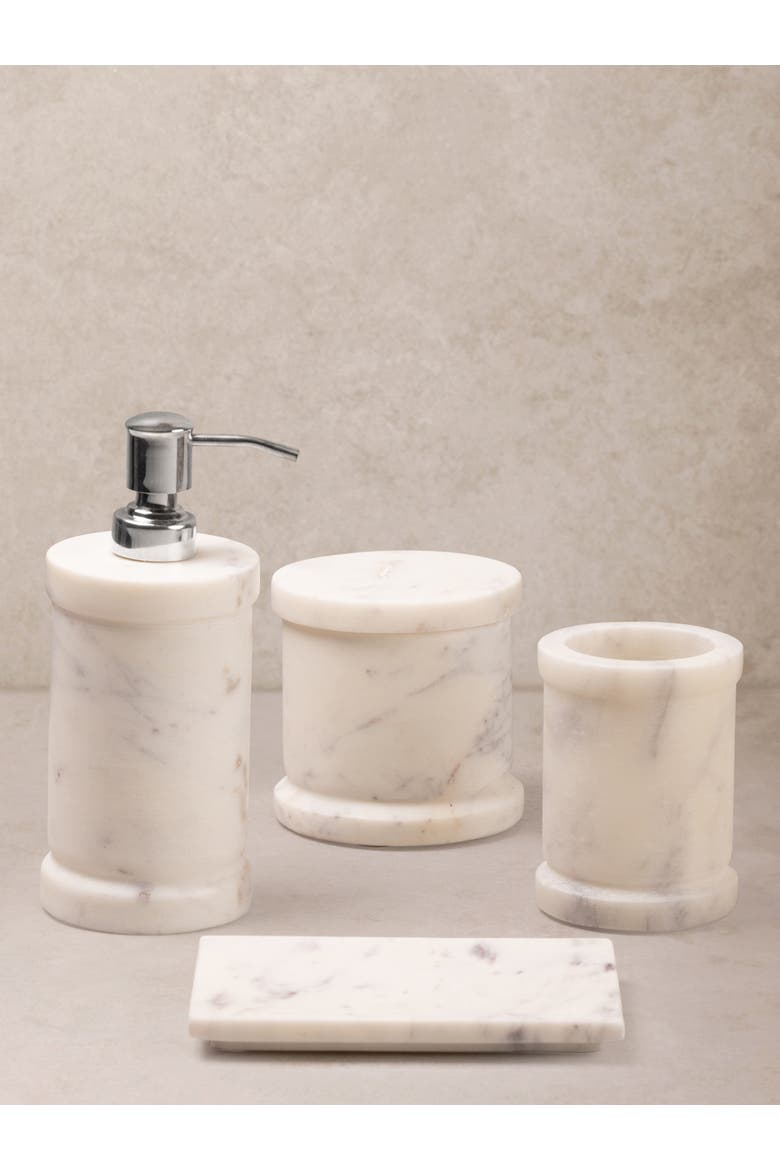 Duval Marble Bath Accessories, Set of 4, Main, color, Ivory