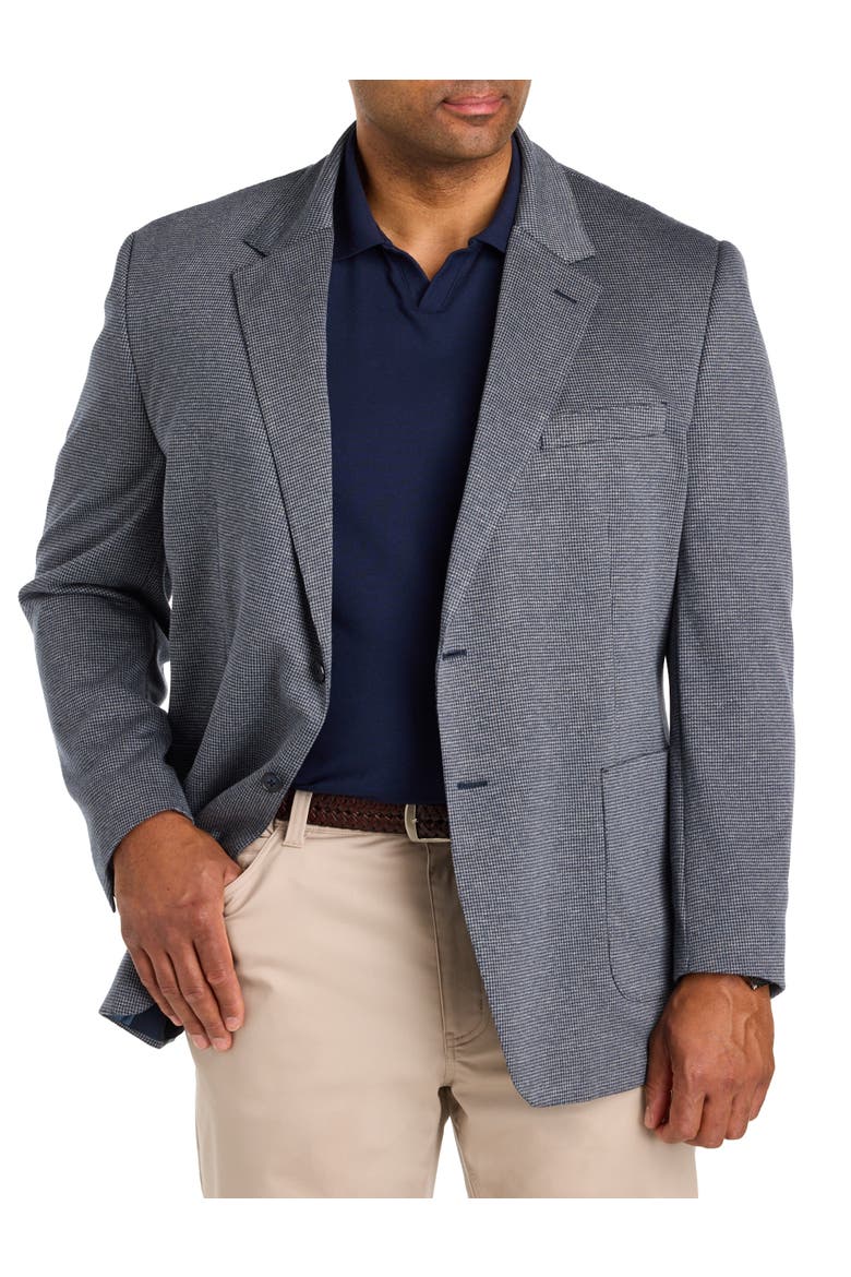 Big & Tall Houndstooth Sport Coat V2, Main, color, NAVY