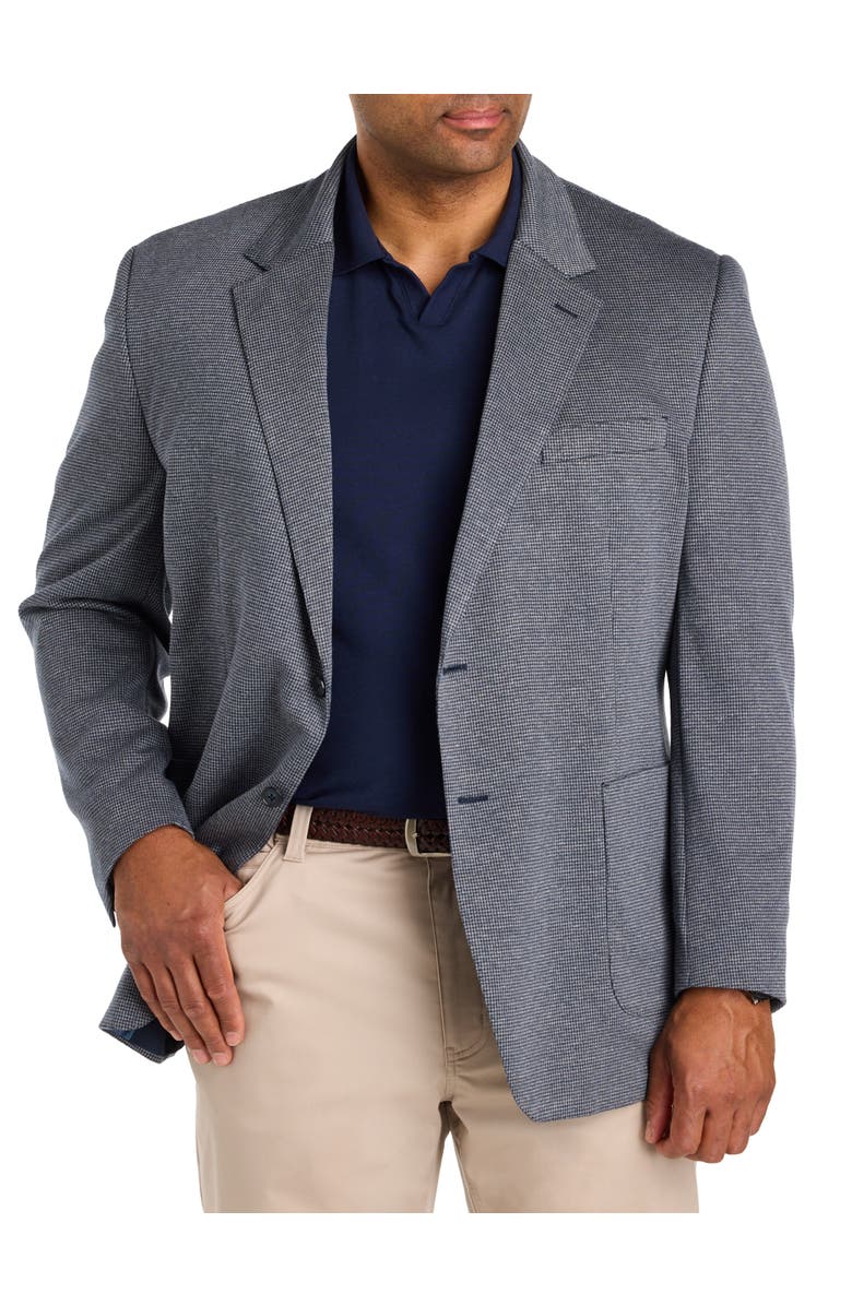 JV Reflex Big & Tall Houndstooth Sport Coat V2, Main, color, Navy
