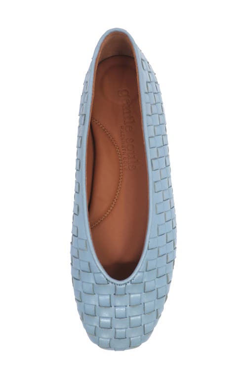 Shop Gentle Souls By Kenneth Cole Gentle Souls Willow Woven Flat In Ashley Blue Leather